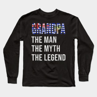 Grand Father Biot Grandpa The Man The Myth The Legend - Gift for Biot Dad With Roots From  British Indian Ocean Territory Long Sleeve T-Shirt